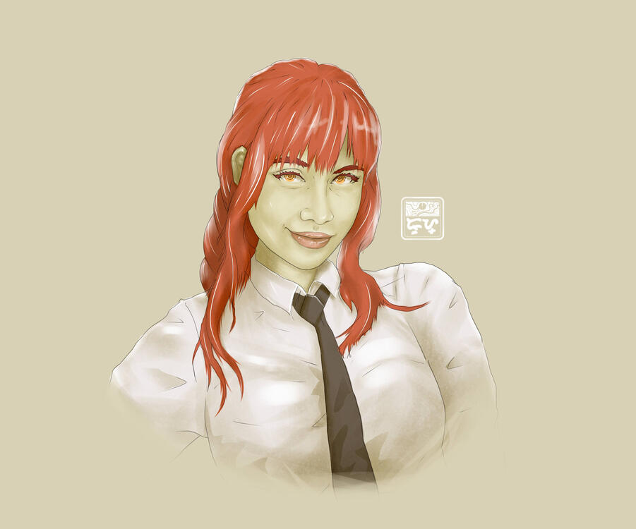 Makima x Rona Portrait to Character Illustration