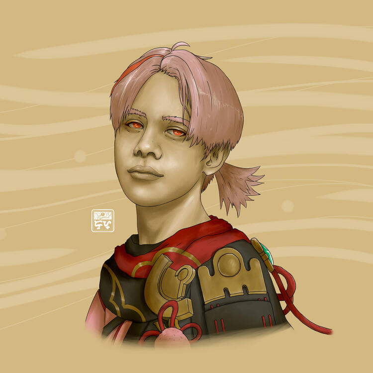 Kazuha x Russ Portrait to Character Illustration