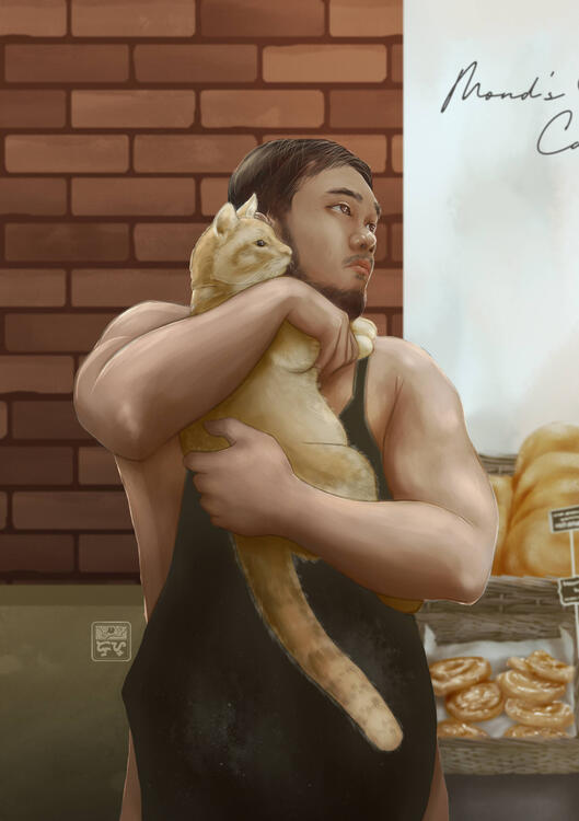 Baker's Loaf Full Illustration with Pet